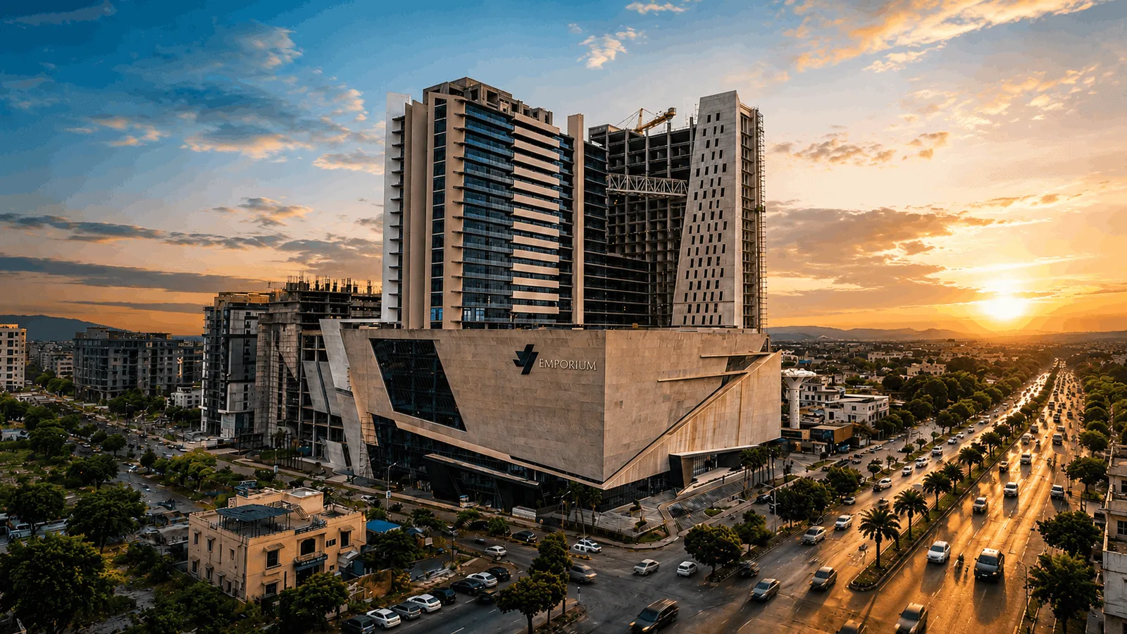J7 Emporium at sunset — artist's impression